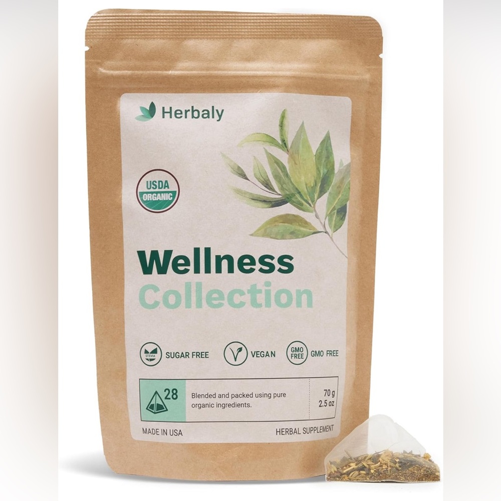 Herbaly Wellness Collection Organic Herbal Ginger Tea